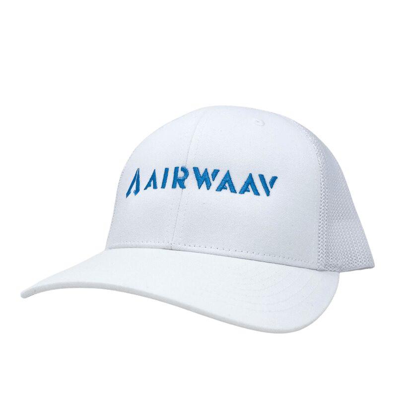 Miami Vice Trucker Hat (White/Blue) - AIRWAAV