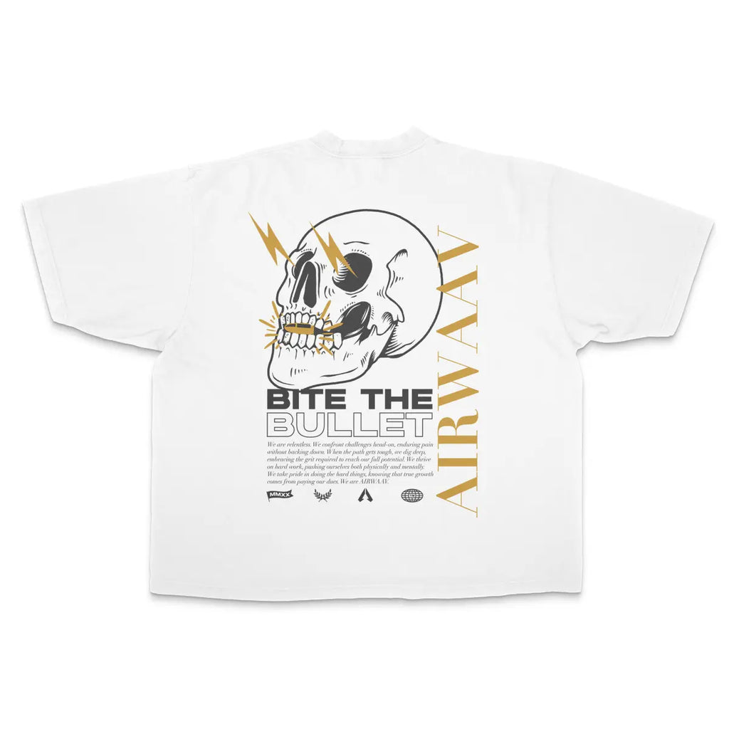 Bite the Bullet Oversized Tee - White