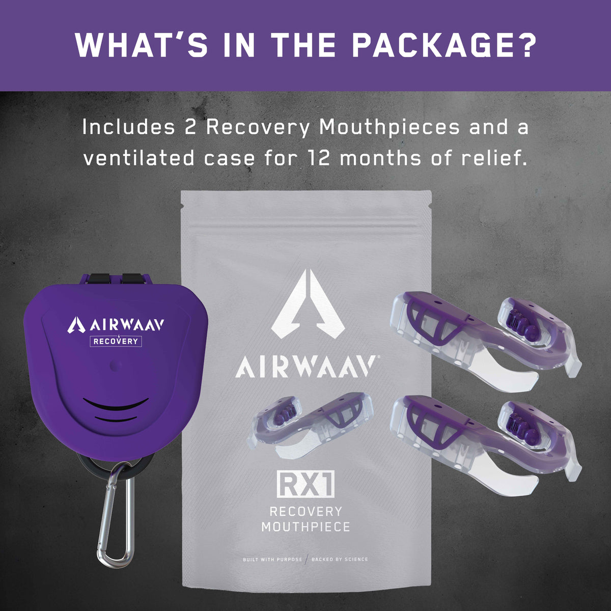 AIRWAAV Recovery RX1 Mouthpiece for Sleep 2-Pack